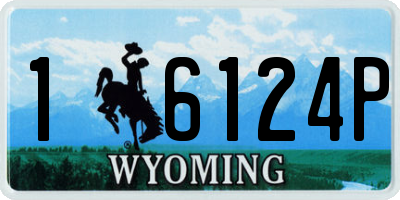 WY license plate 16124P