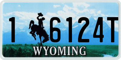 WY license plate 16124T