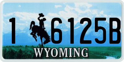 WY license plate 16125B