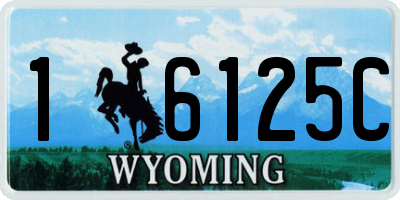 WY license plate 16125C