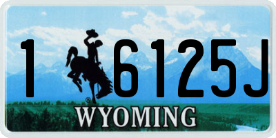 WY license plate 16125J