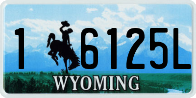 WY license plate 16125L