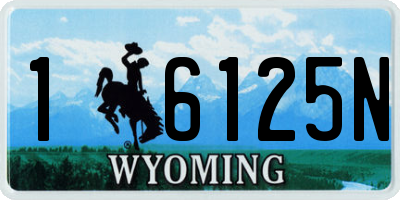 WY license plate 16125N