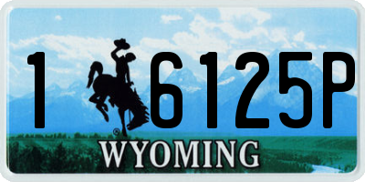 WY license plate 16125P