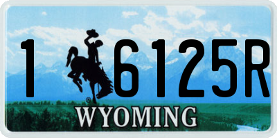 WY license plate 16125R
