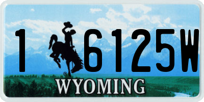 WY license plate 16125W