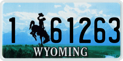 WY license plate 161263