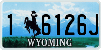 WY license plate 16126J