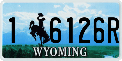 WY license plate 16126R