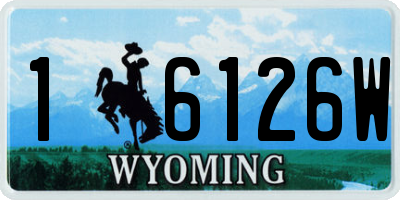 WY license plate 16126W