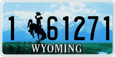WY license plate 161271