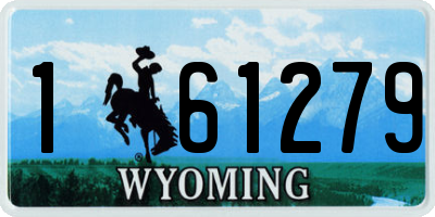WY license plate 161279