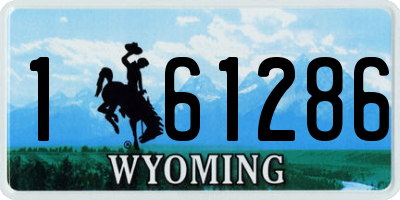 WY license plate 161286