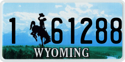 WY license plate 161288