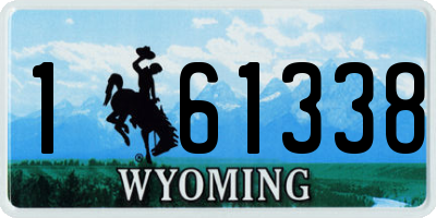WY license plate 161338
