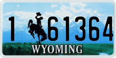 WY license plate 161364