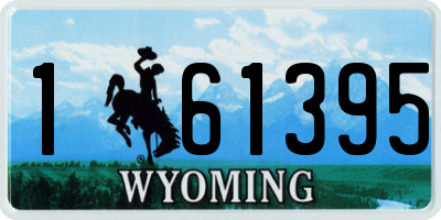 WY license plate 161395