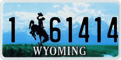WY license plate 161414