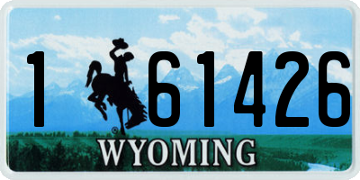 WY license plate 161426
