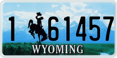 WY license plate 161457