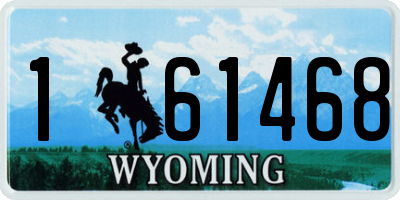 WY license plate 161468