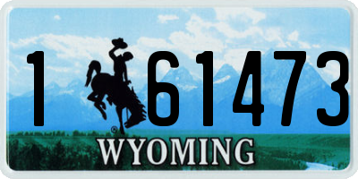 WY license plate 161473