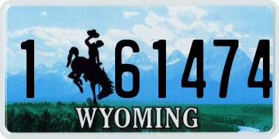 WY license plate 161474