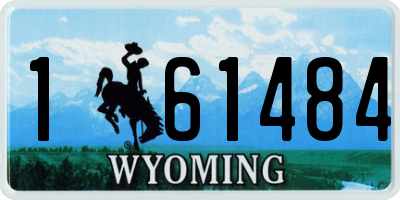 WY license plate 161484