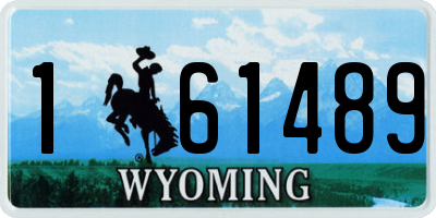 WY license plate 161489
