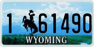 WY license plate 161490