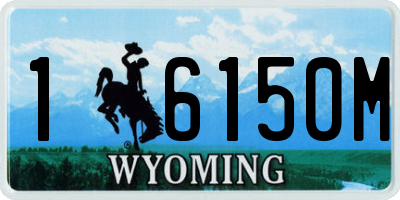 WY license plate 16150M