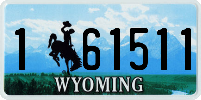 WY license plate 161511