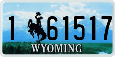 WY license plate 161517