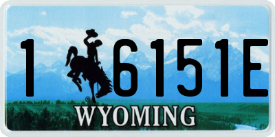 WY license plate 16151E