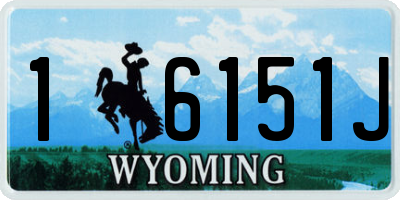 WY license plate 16151J