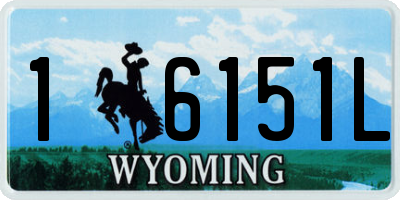 WY license plate 16151L