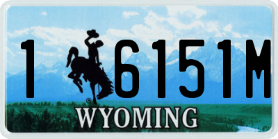 WY license plate 16151M