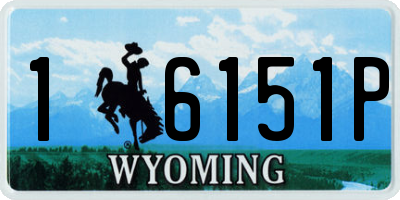 WY license plate 16151P