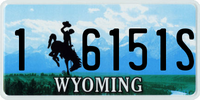 WY license plate 16151S