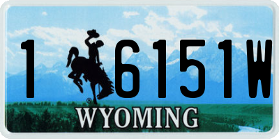 WY license plate 16151W