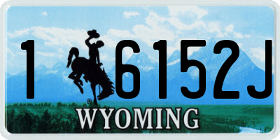 WY license plate 16152J