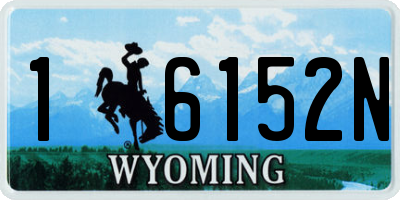 WY license plate 16152N