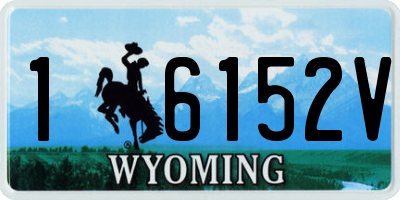 WY license plate 16152V