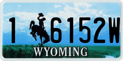 WY license plate 16152W