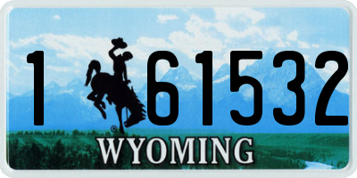 WY license plate 161532