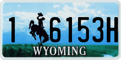 WY license plate 16153H