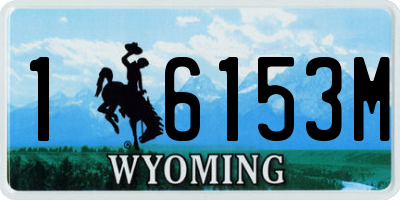 WY license plate 16153M