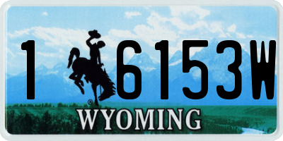 WY license plate 16153W