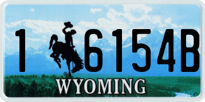 WY license plate 16154B