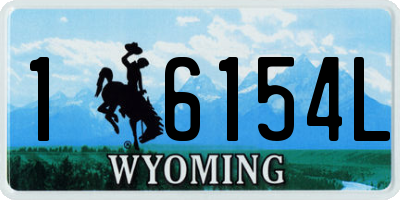 WY license plate 16154L